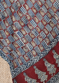 Block Printed Cotton Mulmul Kalamkari Dupatta