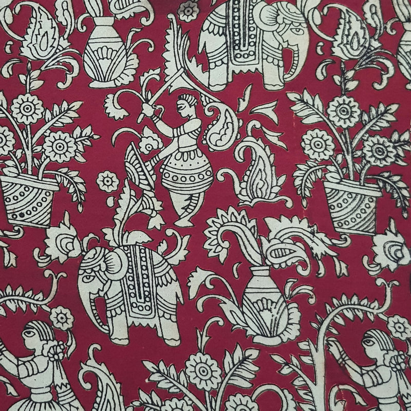 Kalamkari Silk Fabric - Handcrafted