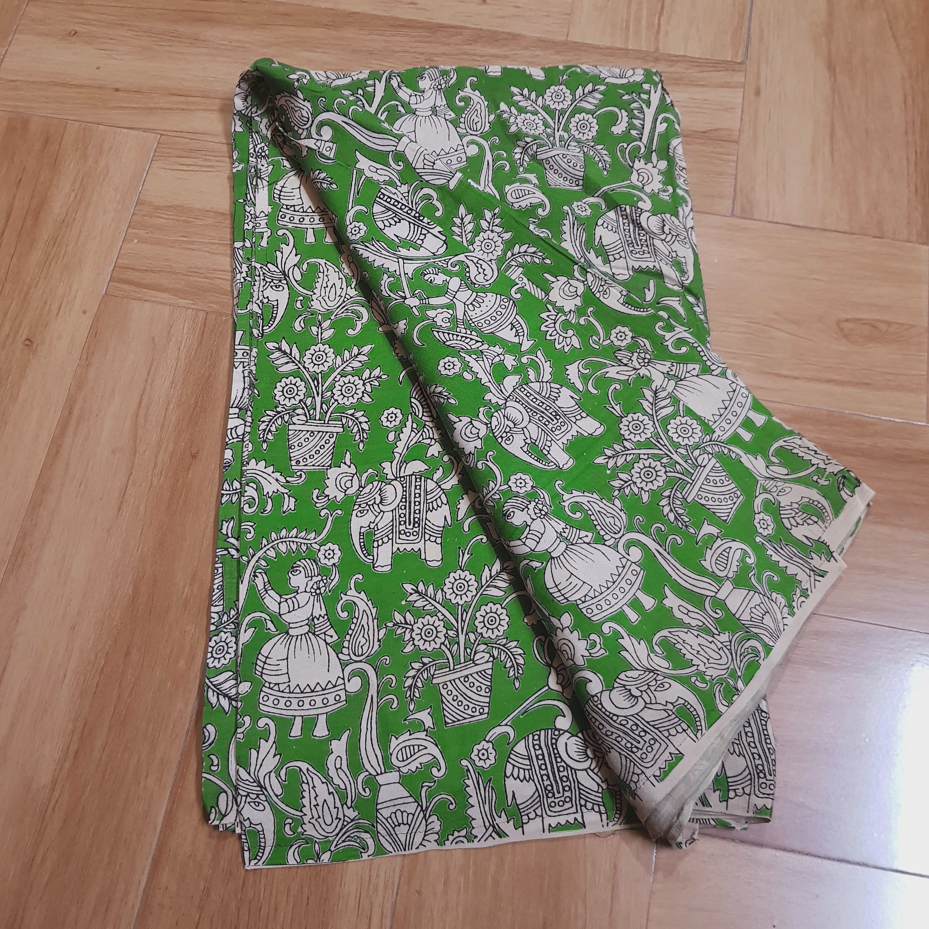 Kalamkari Silk Fabric - Handcrafted