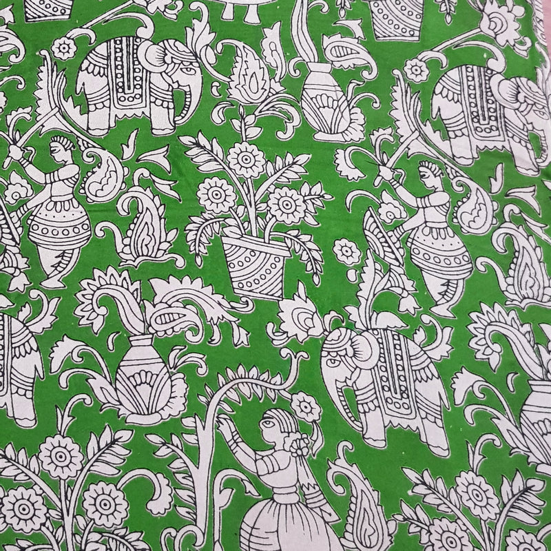 Kalamkari Silk Fabric - Handcrafted