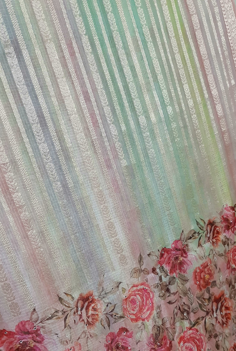 Silk Kota Zari Stripes - Multi Color