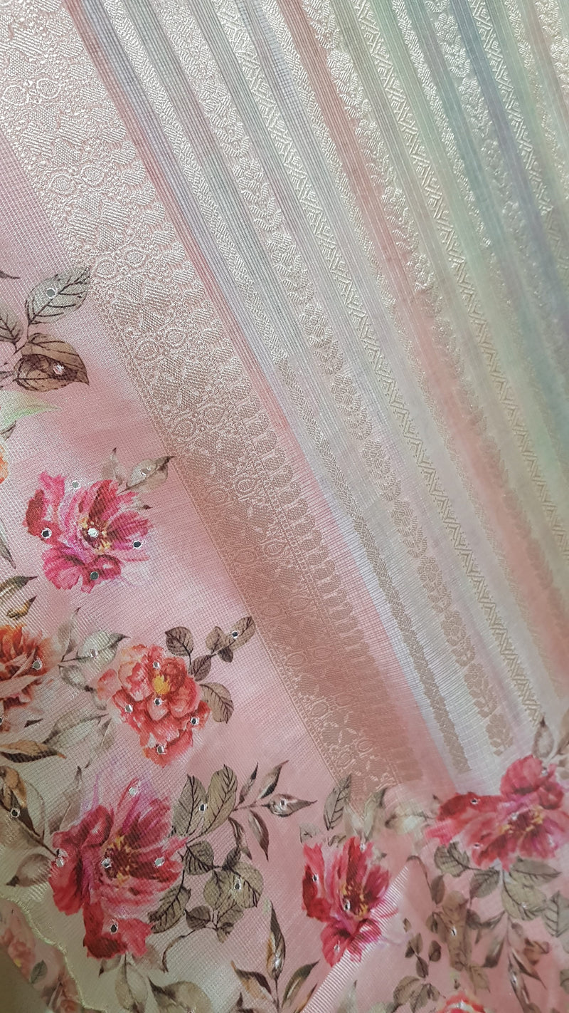 Silk Kota Zari Stripes - Multi Color