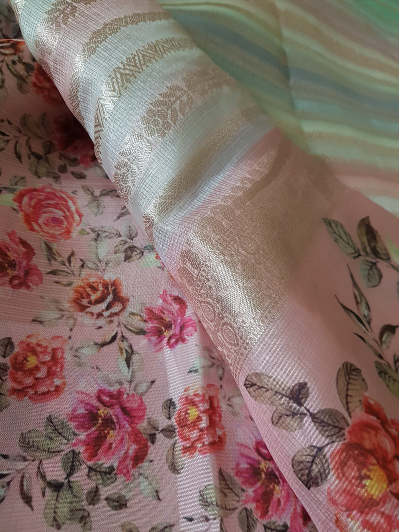 Silk Kota Zari Stripes - Multi Color