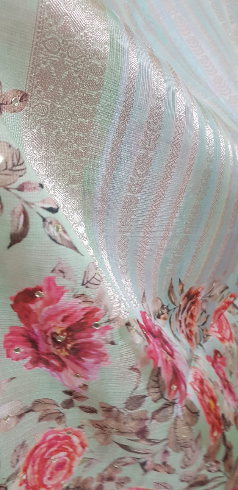 Silk Kota Zari Stripes - Multi Color