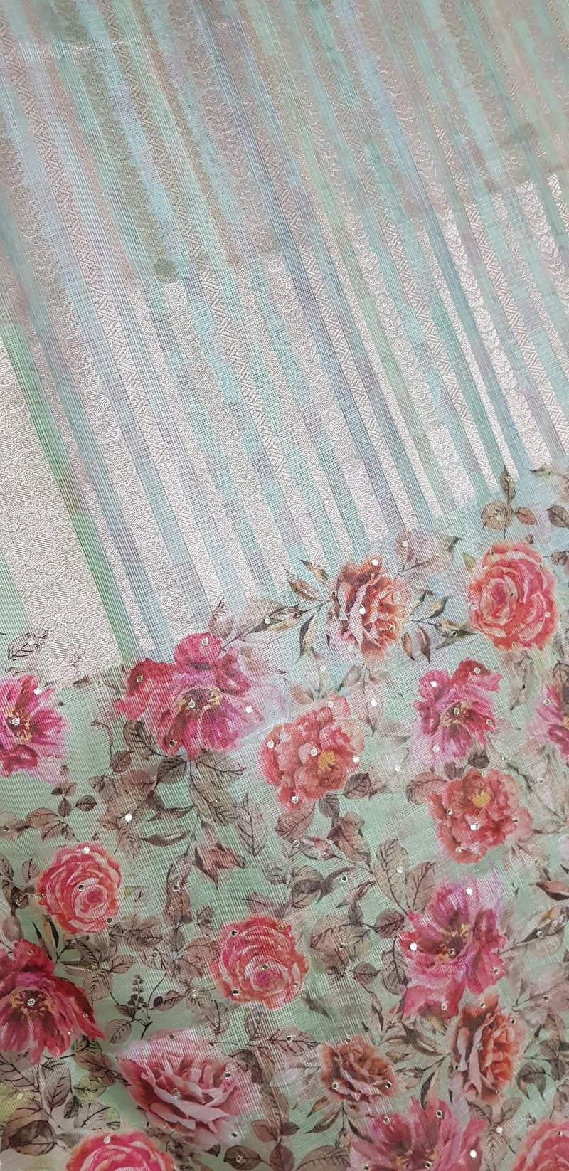 Silk Kota Zari Stripes - Multi Color