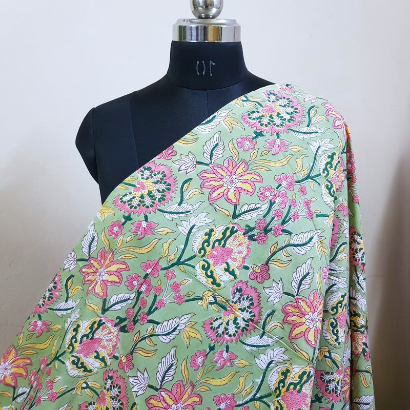 Handblock Print Cotton Fabric - Rs.295 Per Meter