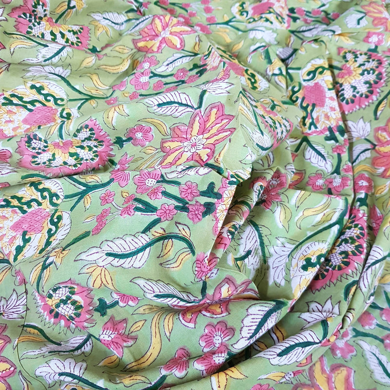 Handblock Print Cotton Fabric - Rs.295 Per Meter