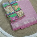 Raw Silk Saree - Kalamkari hand work blouse