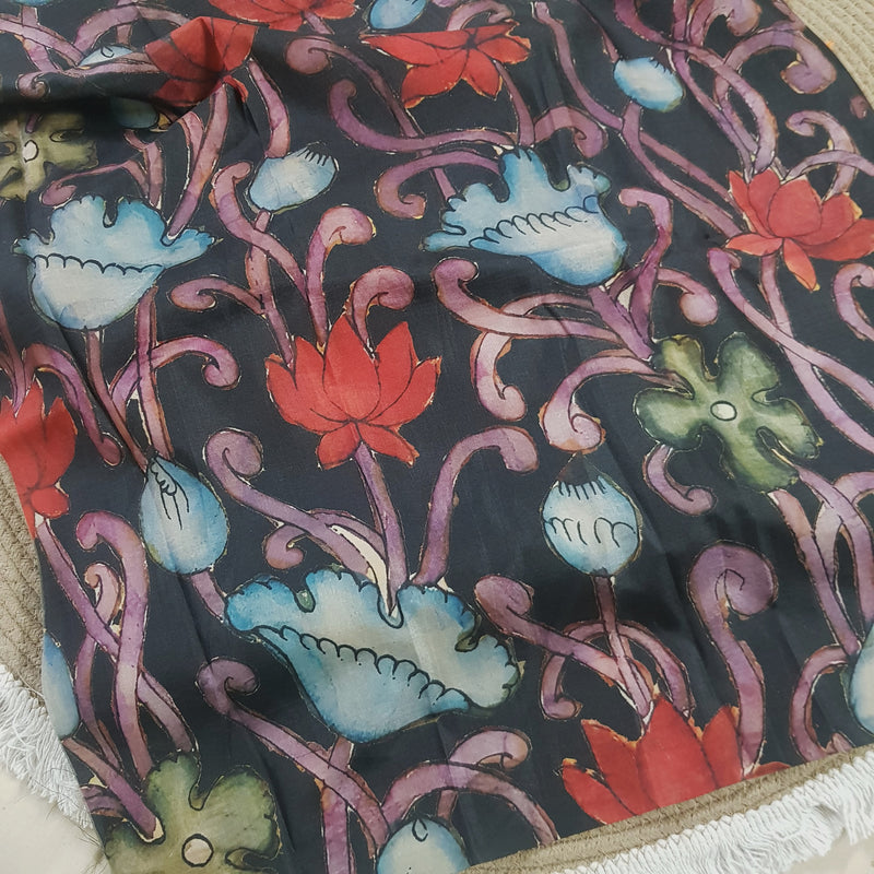 Tissue Silk with Zari Temple Border