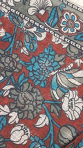 🌸 Kalamkari Kota Cotton Saree – Pure Handcrafted Elegance