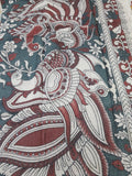 🌸 Kalamkari Kota Cotton Saree – Pure Handcrafted Elegance