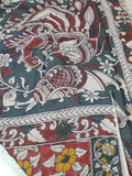 🌸 Kalamkari Kota Cotton Saree – Pure Handcrafted Elegance