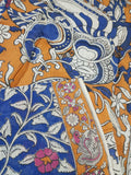 🌸 Kalamkari Kota Cotton Saree – Pure Handcrafted Elegance