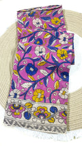 🌸 Kalamkari Kota Cotton Saree – Pure Handcrafted Elegance