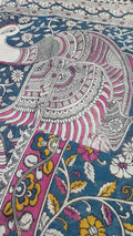 🌸 Kalamkari Kota Cotton Saree – Pure Handcrafted Elegance