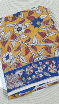 🌸 Kalamkari Kota Cotton Saree – Pure Handcrafted Elegance