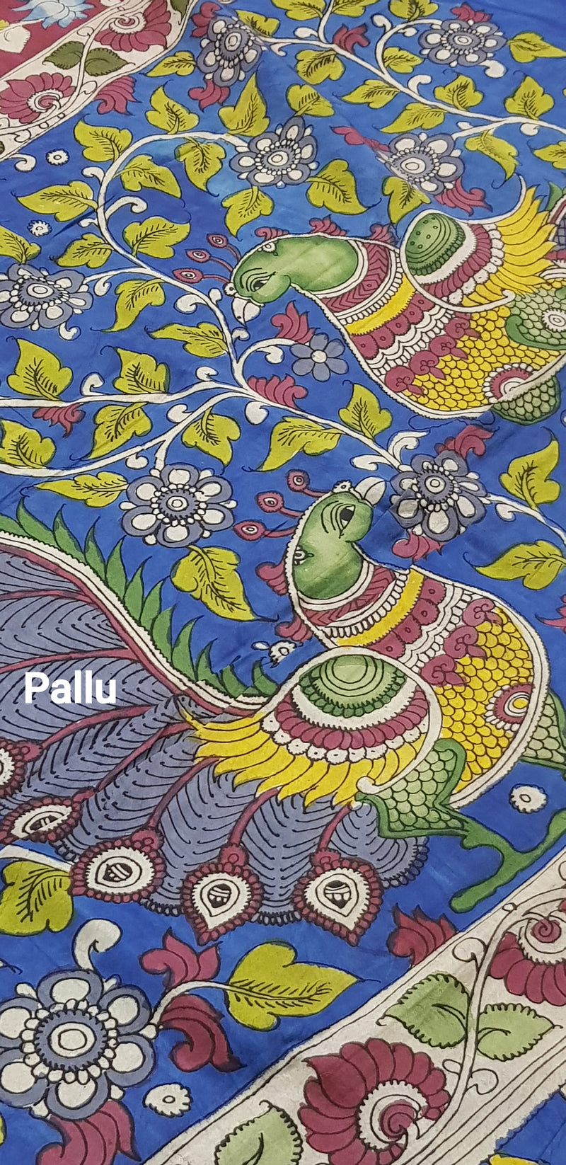Pure Banarasi Premium Fine Silk Pen Kalamkari Saree
