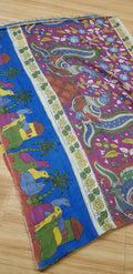 Pure Banarasi Premium Fine Silk Pen Kalamkari Saree