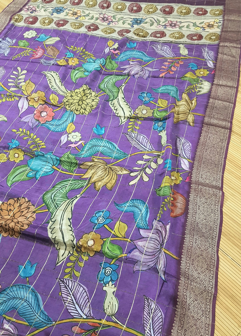 Pure Chinnon Crepe Silk Saree