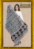Block Printed Cotton Mulmul Kalamkari Dupatta