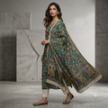 Kalamkari 2 pc set - Cotton Top & Cotton Dupatta