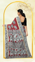 Kalamkari Silk Saree - Handcrafted
