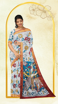 Kalamkari Silk Saree - Handcrafted