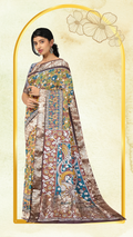 Kalamkari Silk Saree - Handcrafted
