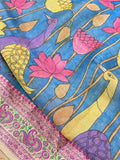 Pure Banarasi Premium Fine Silk Pen Kalamkari Saree