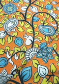 Ikkat Handloom Mercerized Cotton Saree + Kalamkari Blouse