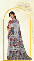 Kalamkari Silk Saree - Handcrafted