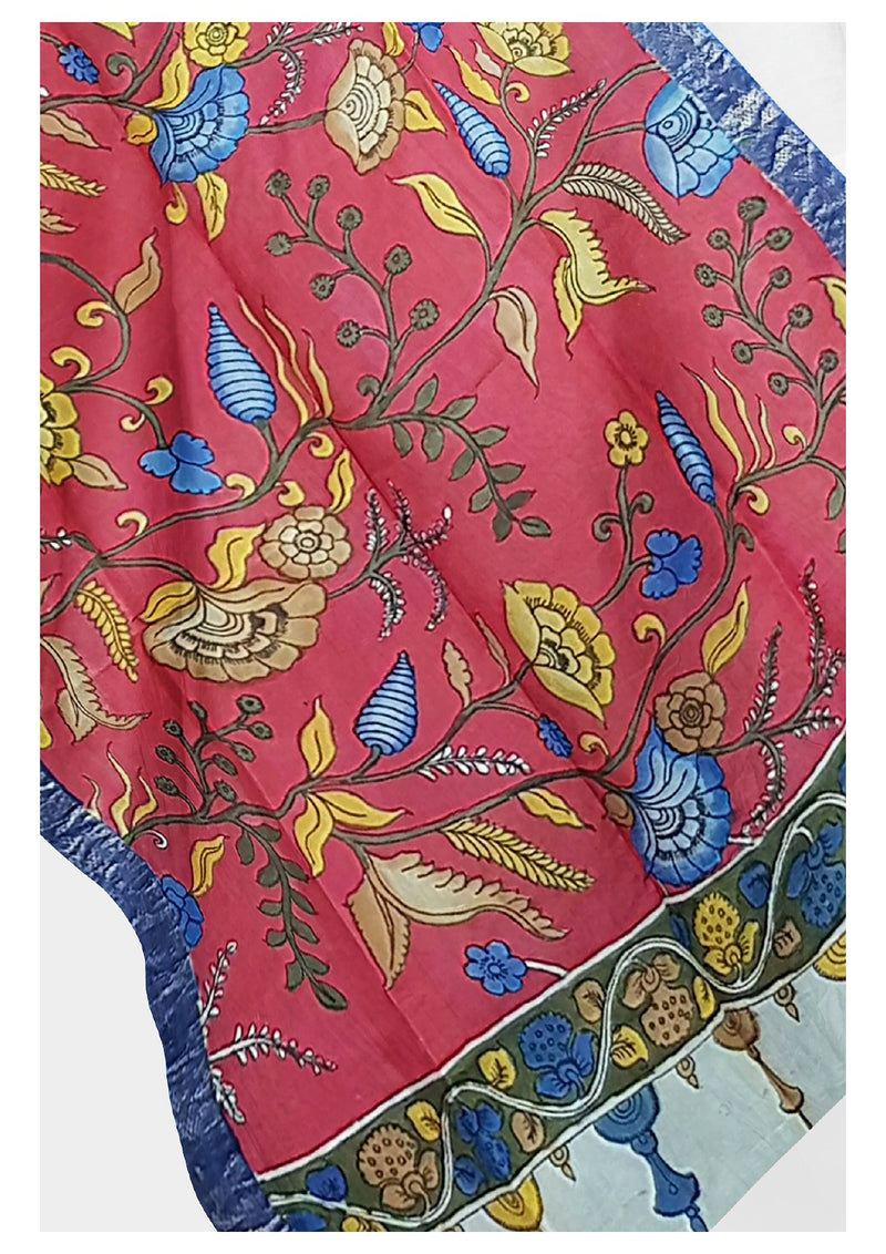 Pen Kalamkari Dupatta - Handcrafted