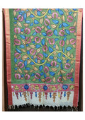 Pen Kalamkari Dupatta - Handcrafted