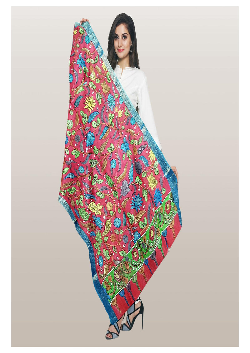 Pen Kalamkari Dupatta - Handcrafted