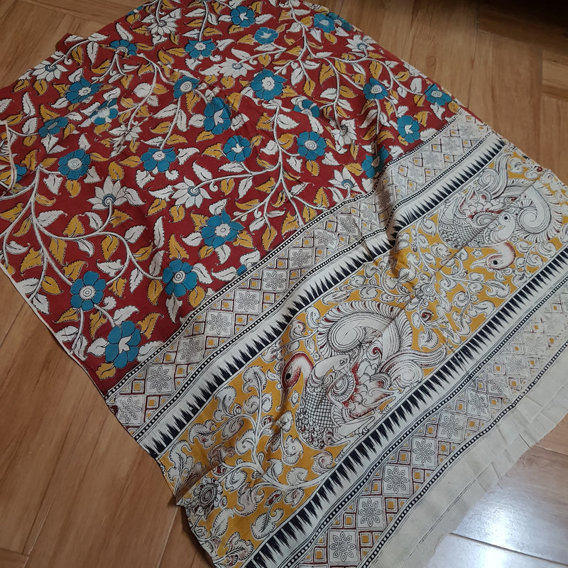 Kalamkari 2 pc set - Cotton Top & Cotton Dupatta