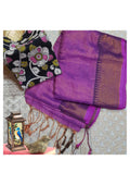 Tissue Silk With Zari Temple Border