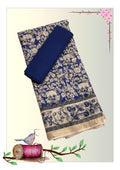 Kota Cotton Kalamkari Sarees with Zari Border