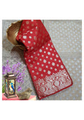 Banarasi Silky Georgette – Antique Gold Zari Buta, Border & Pallu
