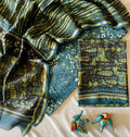 Pure Chanderi Silk Dress Material - Natural Palnt based Dyes