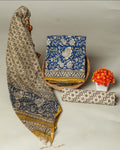 Pure Cotton Dress Material - with Pure Kota Cotton Dupatta - Block Print