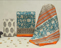 Bagru Print Chanderi Silk Designer Dress Material - Handcrafted