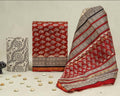 Bagru Print Chanderi Silk Designer Dress Material - Handcrafted