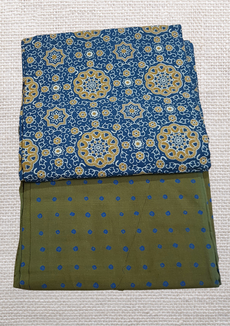 Ajrakh Bandhani Pure Cotton Top + Bottom