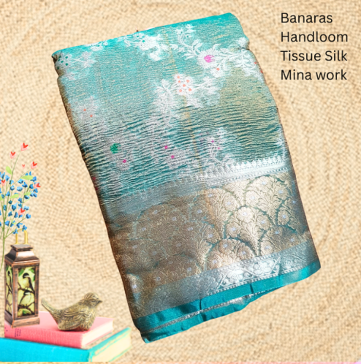 Banarasi Crush Tissue Silk Saree