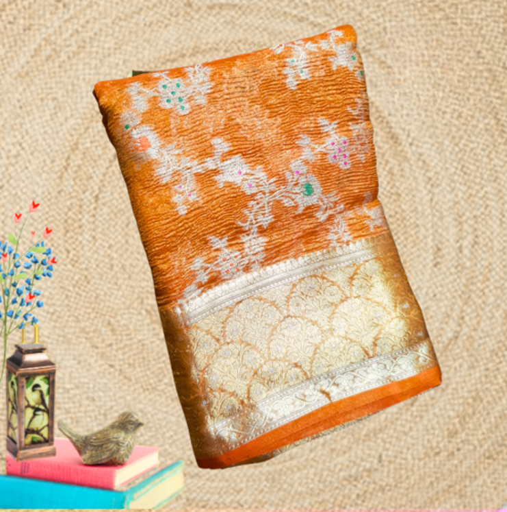Banarasi Crush Tissue Silk Saree