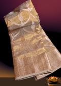 Luxurious Copper Tissue Silk Saree