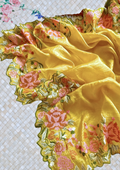 Premium Crush Silk Embroidery Saree