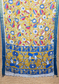 Nellore Silk Kalamkari Dupatta with Nizam Zari Border