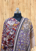 Cotton Dupatta Kalamkari - Handmade