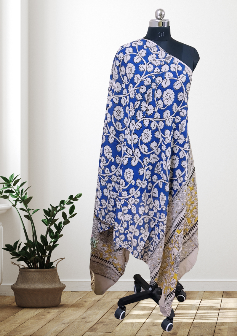 Cotton Dupatta Kalamkari - Handmade